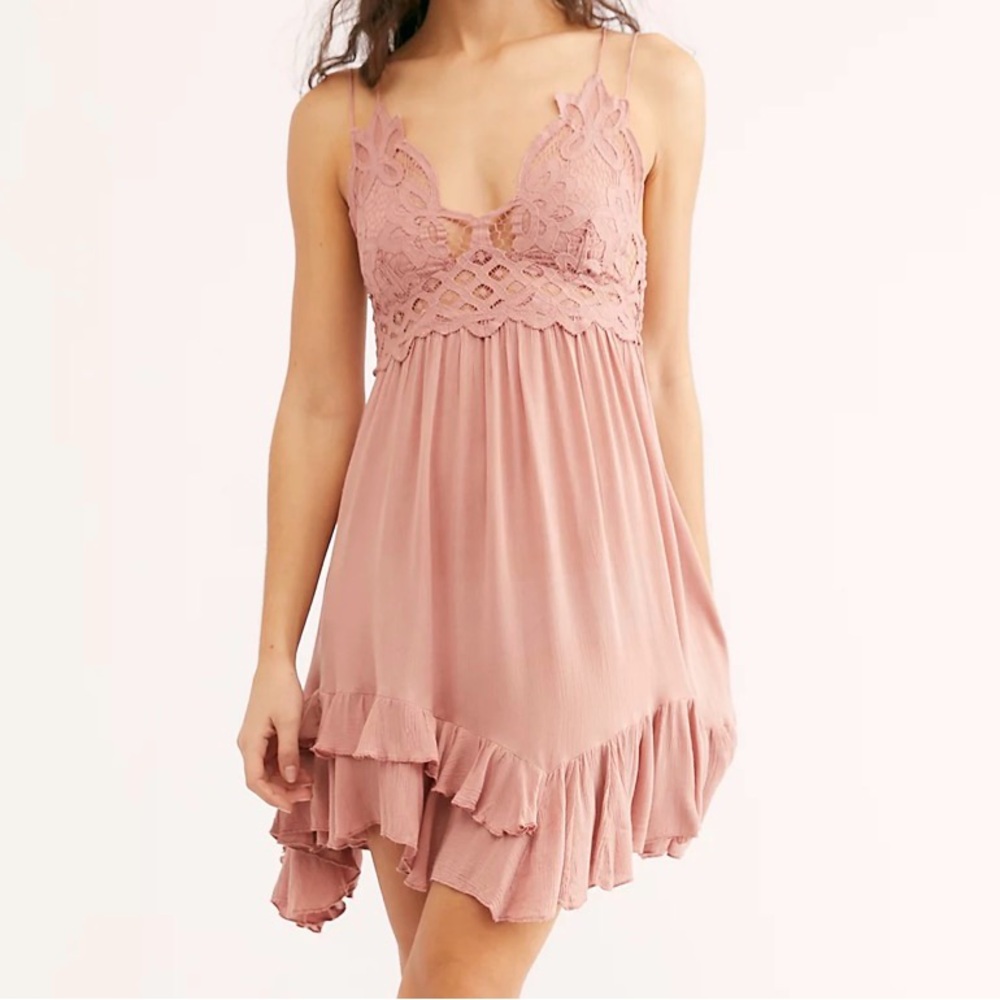 NWT Free People Adella Rose Crochet Slip Dress, size XS - Picture 4 of 12